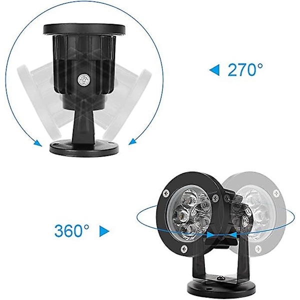1PC Utomhusljus med bas 5W IP65 Vattentät Justerbar Spotlight LED Trädgårdslampa Belysning för gångvägar Växter Balkong Terrass Hotell Gräsmatta LED-ljus