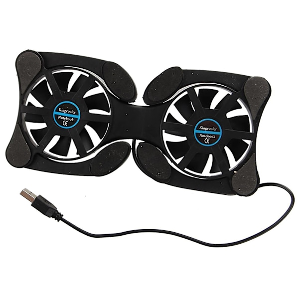 Octopus-formet bærbar foldbar notesbog bærbar computer dobbelt USB-ventilator køler kølebase