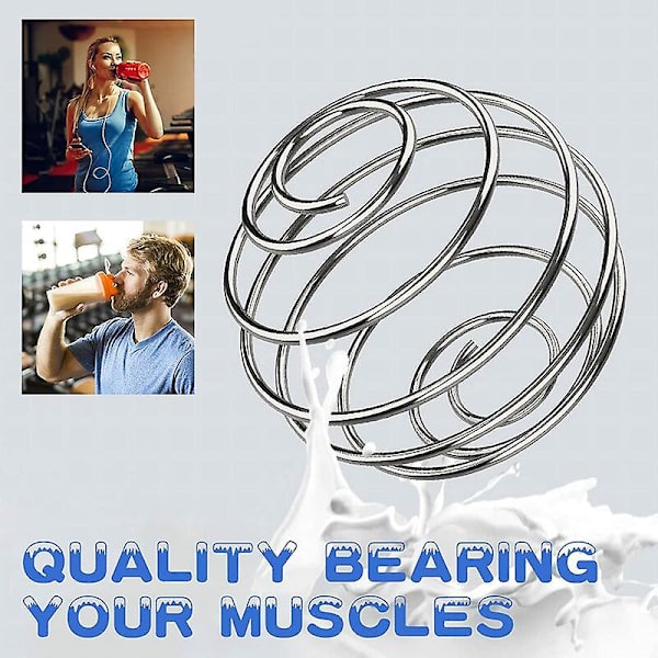 4 stk rustfritt stål mikserball, stålproteinmikser, for miksing protein, blandede drinker, proteinballer, sportsmikser, fitness, shaker, proteindrikker longziming