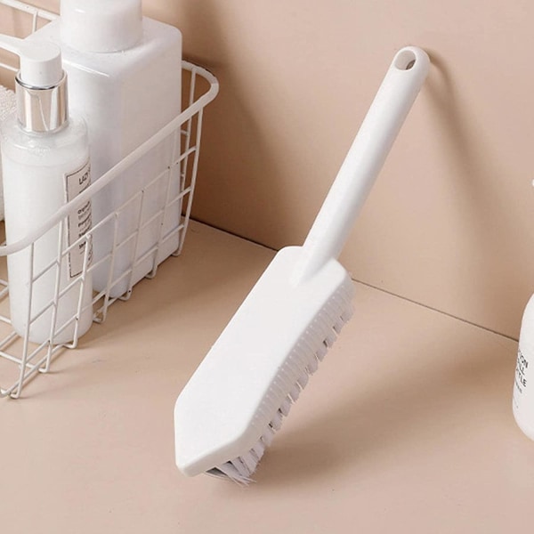 Puhdistusharja – laattojen pesuharja kolmiomaisella puhdistuspäällä, anti-scratch puhdistusharja kylpyhuoneeseen, keittiöön, wc:hen