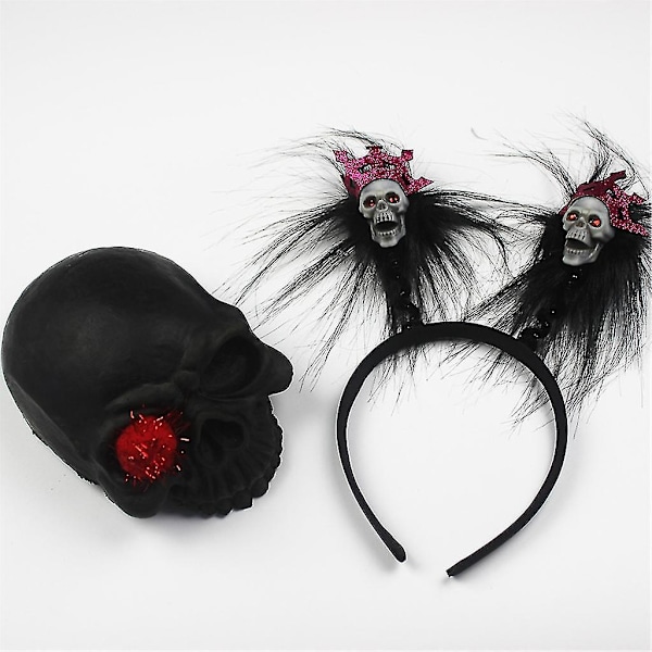 Halloween Dødshode Hårbånd Kvinner Jenter Cosplay Hexe Kostyme