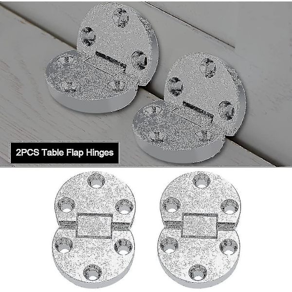 2 st 54x35x7mm gångjärn i zinklegering, bordsklaff, mini, självbärande, möbler, oval hårdvara för bord, skrivbord