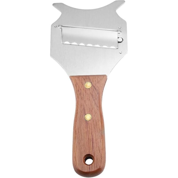 Tryffelhyvel, rostfritt stål tryffelostslicer, justerbart chokladblad med hållbart trähandtag för köksredskap