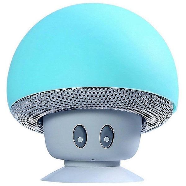 Bluetooth 5.0 Mini Högtalare, Mini Bluetooth Högtalare, Vattentät Silikon Sugkoppsfot (Ljusblå)