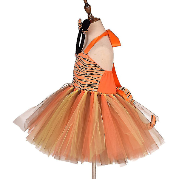 Söt Djuröron Huvudband Tiger Tutu Klänning Upp Klädsel Rekvisita Halloween Jul (9T10T)
