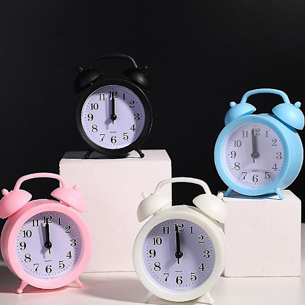 Dubbelklocka Alarmklocka (Vit)