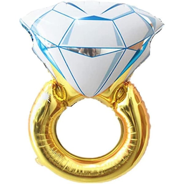 Stor Ballong Gull Diamantring Folieballong Oppblåsbar Bryllupsdekorasjon Helium Luft Valentinsdag Ballong Arrangement Festartikler (stor Ring)(5stk)