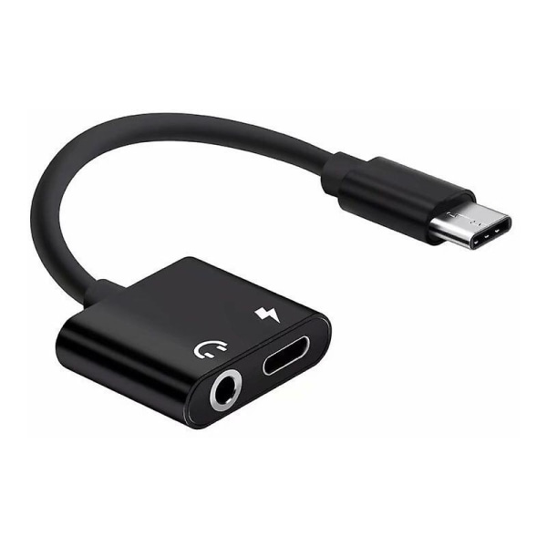 USB C -kuulokesovitin, 2 in 1 Type C - 3,5 mm Jack Adapteri latauskaapelilla Huawei P30/P30 Pro/P20/P20 Pro/Mate 10 Pro/Mate 20 Pro/Mediapad