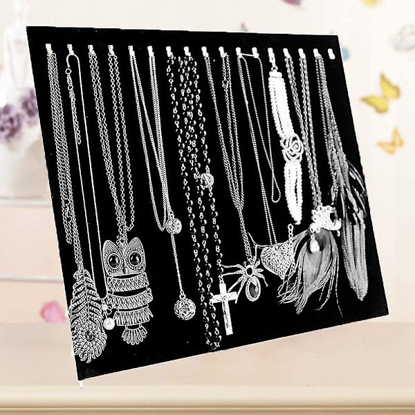 17 Krokar Halsband Display Stativ Sammet Halsband Stativ Display Stativ
