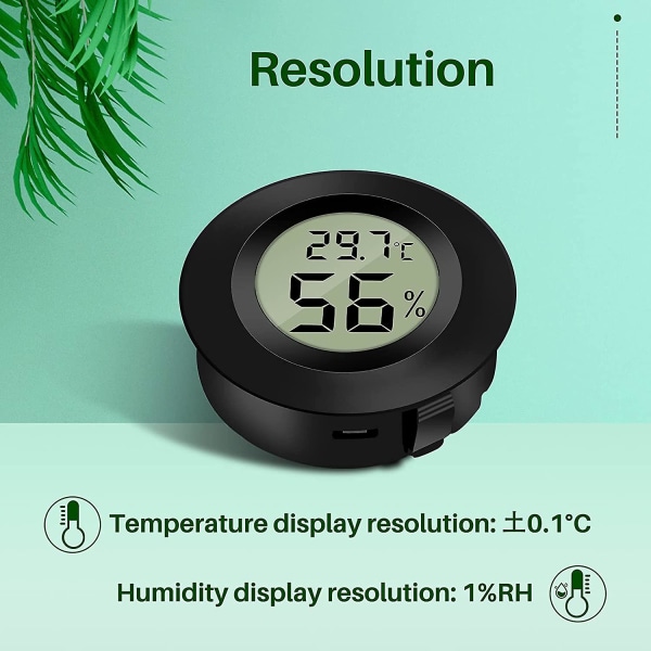Mini digitalt LCD termometer Hygrometer Temperatur Luftfugtighed Bærbart termometer Termo Hygrometer Indikator Til kontorkøkken Humidorer Inkubatorer R