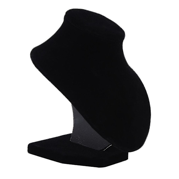 Svart Mannequin Halsband Smycken Hänge Display Stativ Hållare Dekorera 16*14