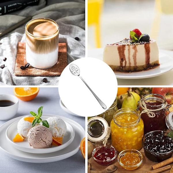Personlig Ske, Graveret Kaffeske Rustfrit Stål Teske Dessertfor Ske Forlovelse Valentinsdag Gaver