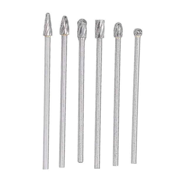 6 st 85hra Cylinderhuvudportningskit Wolframkarbidfrässet Die Grinder Bits