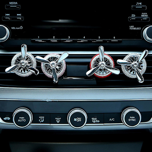 Auto Air Outlet Fragrance Diffuser Holder Interior Trims Rotating Propeller（Vit)