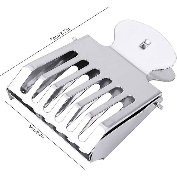 Biuppfödningsutrustning Bisäker rostfri märkningsbur Biuppsamlingsklämma Biuppfödningsgadget (1-pack)