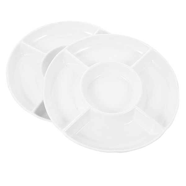2 stk. Appetizer-taller Keramiske serveringstaller Serveringsfade Madbakke Festtaller Bakker Snack-serveringsbakke