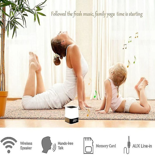 Bluetooth-högtalare i sju färger, små HiFi-högtalare, plug-in-kort, bärbar mini-högtalare med ljus och bas