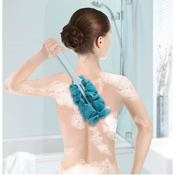 1 stk. Bath Brush Rygbørste med bruseblomst, Body Shower Rygbørste til mænd og kvinder
