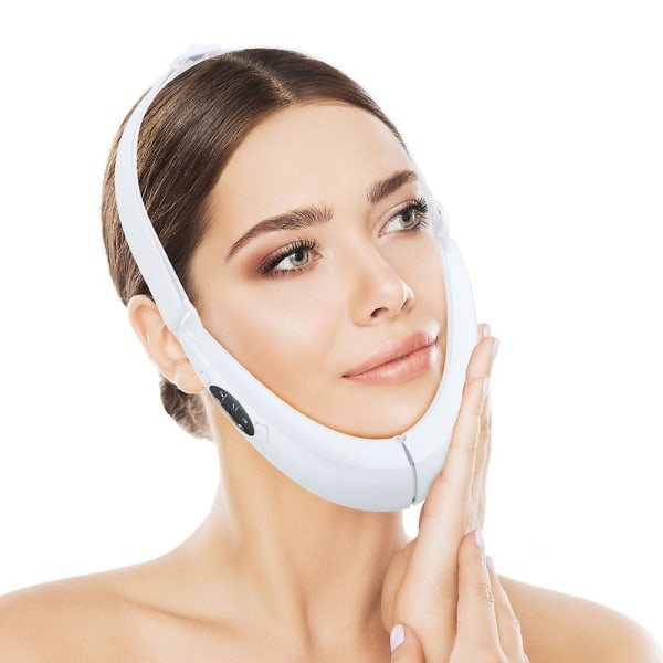 V-face skönhetsinstrument formande massageapparat lyft och reducerande dubbelhaka ansiktslyftande instrument skönhetsinstrument (vit)