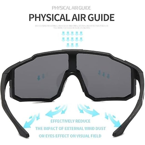 Urheilullinen Polarisoivat Aurinkolasit Pyöräilylasit Miehille-Naisille Täyskehyksiset Aurinkolasit UV400 Suoja Ski Goggles Ulkoilmapyöräily, Punainen