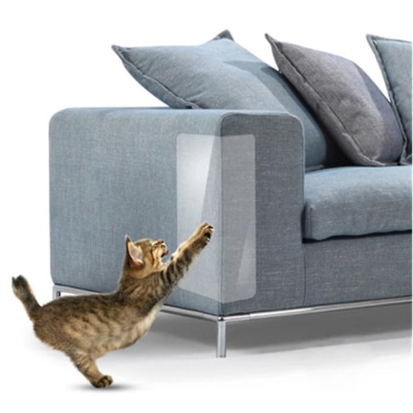 14*48 cm Cat Sofa Protector Transparent Cat Claw Protector Sticker til stof eller lædersofa 4 stk.