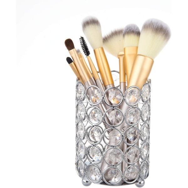 Crystal Makeup Brush Holder - Elegant Office Penna Penna Pot Ljus Votive Lantern