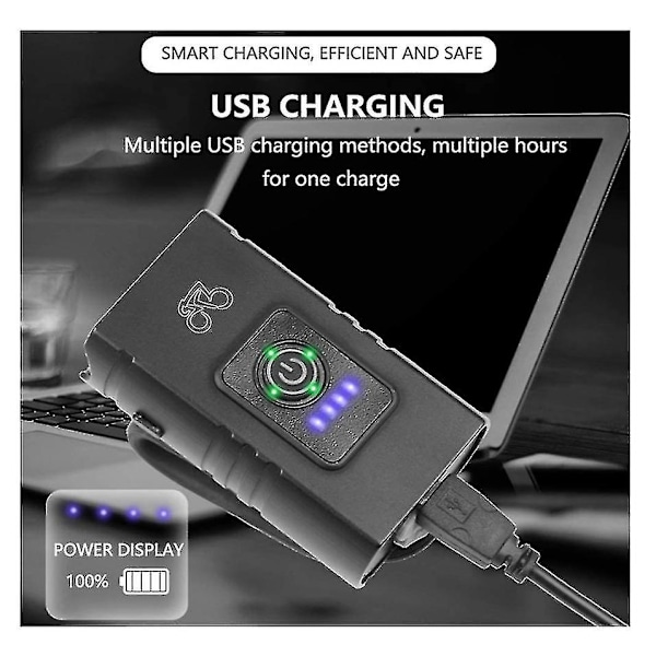 Cykellys, USB Genopladelig Cykel Forlygte 2000 Lumen Super Lys Cykel Forlygte IPX