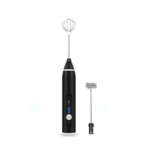 Elektrisk melkeskummer, USB-oppladbar, visp, skummer