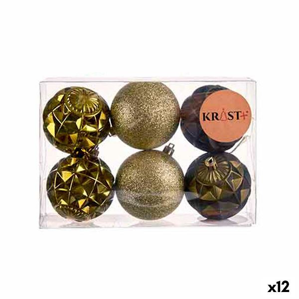 Set med julgranskulor Ø 7 cm Grön PVC (12 stycken)