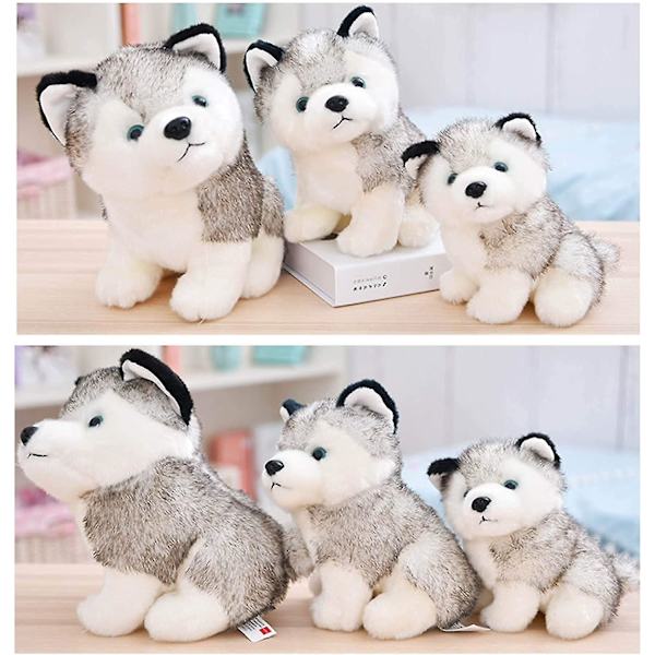 8,6\" Husky Hundar Plysch Husky Varg Stoffdjur Leksaker Valp Docka Simulering Hund Prydnader Mjuk Mys