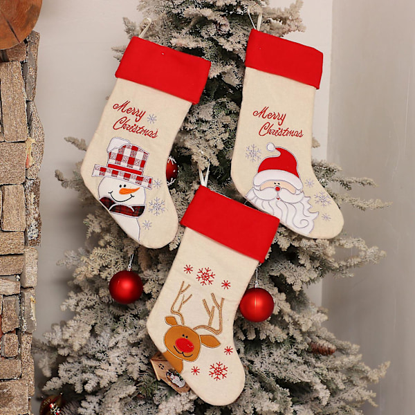 Julstrumpa Datorhängande Glad Jul Träd Presentpåse Hängsmycke (Älg)