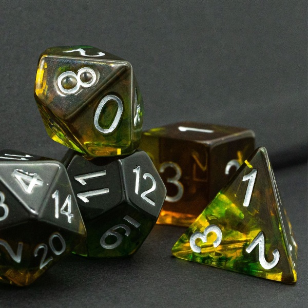 Mörkgrön D4~D20 Flersidig Tärning