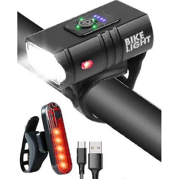 Sykkellys, USB-oppladbart sykkelhodelys 2000 Lumen Super Sterkt Sykkelfrontlys IPX5 Vanntett Sykkellys, 6+4 Moduser USB-oppladbart Sykk