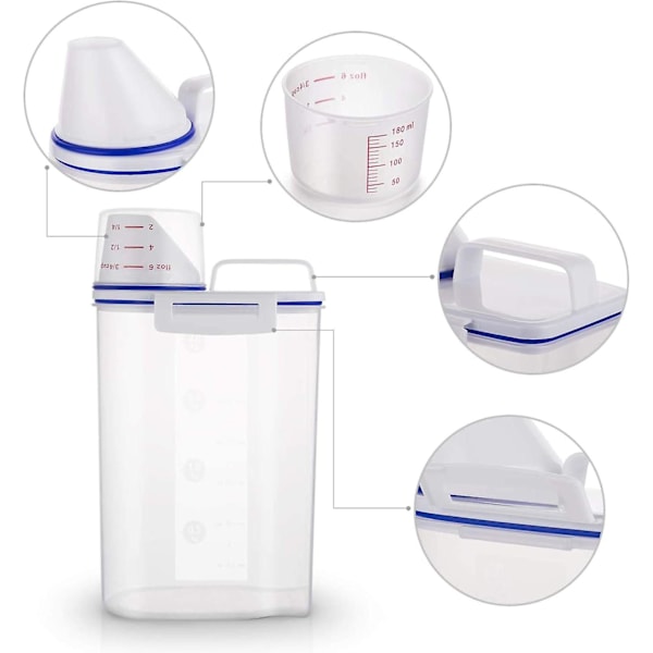Oppbevaringsbeholder for dyremat til små kjæledyr - Lufttett bærbar liten oppbevaringsbeholder for tørr mat, BPA-fri plastbeholder for hundemat og kattemat