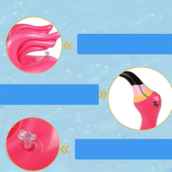 15 stycken uppblåsbara flamingo pool leksaker ringkastspel festdekorationer strandleksaker Lh-1