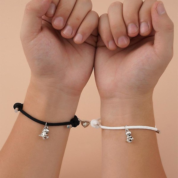 Matchande armband för män och kvinnor - par armband magnet set, hänge armband par present vänskap förälder-barn