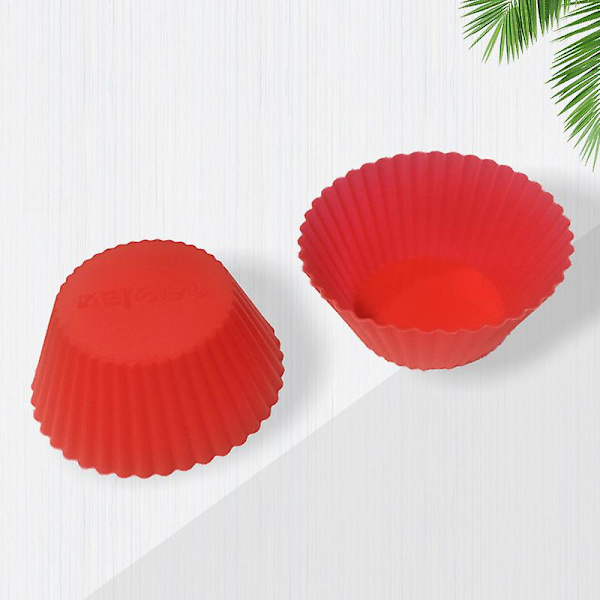 Sæt med 9 flerfarvede silikone muffinforme