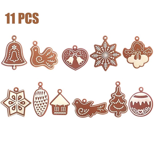 Pepparkakorsjulgranspynt Pepparkaksmän Hängande Julgranspynt För Semesterköksdekoration