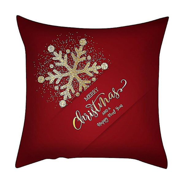 4 st jul-kuddfodral - 45*45cm juldekorationer kuddfodral - festliga kuddfodral