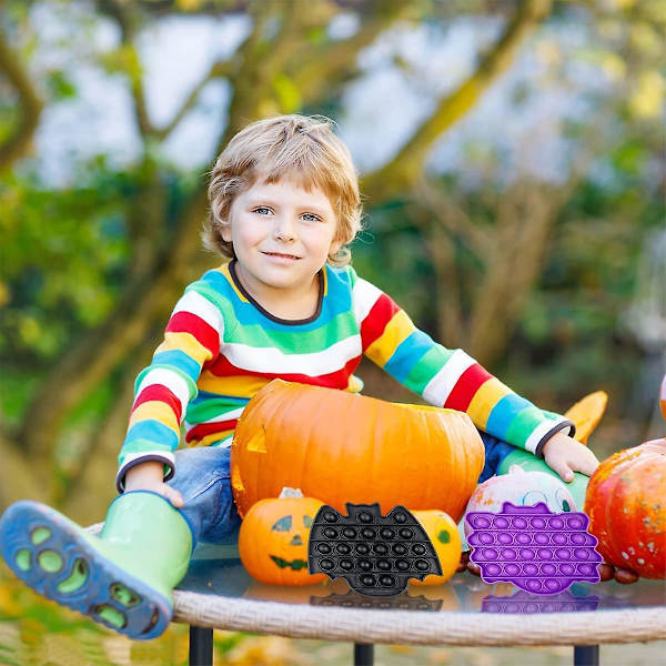 4-pack Halloween Pop Fidget Toys-paket för barn, flickor, pojkar, Halloween-festpresenter, Halloween-godispåsar, gåvor, stressavlastning