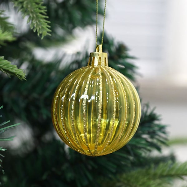 6 st/ask Julgranskulor Målade Julgranskulor Festlig Atmosfär Vackra Julgranskulor (Guld)