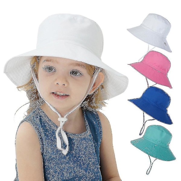 Sommar Baby Flicka Solhatt Utomhus 2022 Hals Öra Skydd Anti UV Skydd (Lila)
