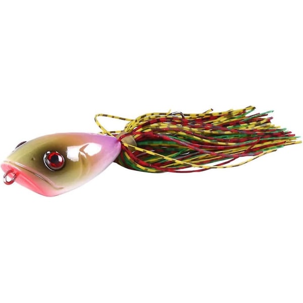 Fishing Lures Silicone Skirt Fishing Crankbaits Popper Fishing Lure Hard Fishing Tackle for Freshwater Saltwater Khaki Silicone，pink