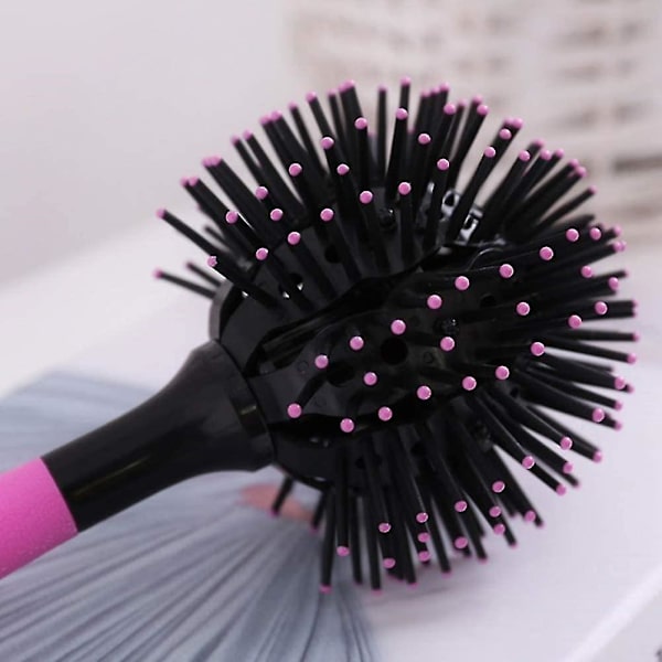 Krulborste, 3d sfärisk kam hårsborste sfärisk kam bomb curl hårsborste styling salong rund hår krulverktyg