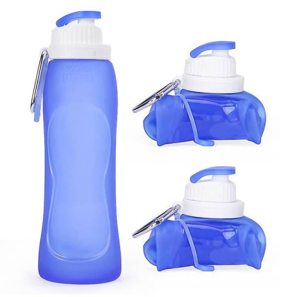 Kokoontaitettava vesipullo sisäänvedettävä pullo kokoontaitettava vesipullo BPA-vapaa joustava uudelleen käytettävä kokoontaitettava matkajuomapullo