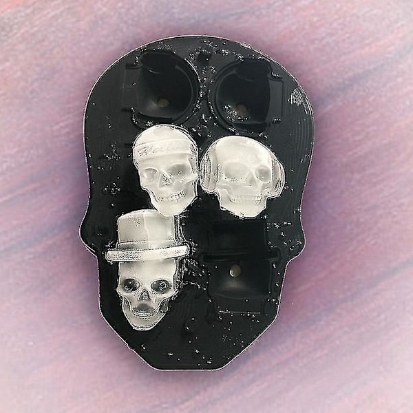 Halloween Whisky Wine Silikon 3d Isboll Kubform Skalleform Gjutform Choklad Baktillbehör