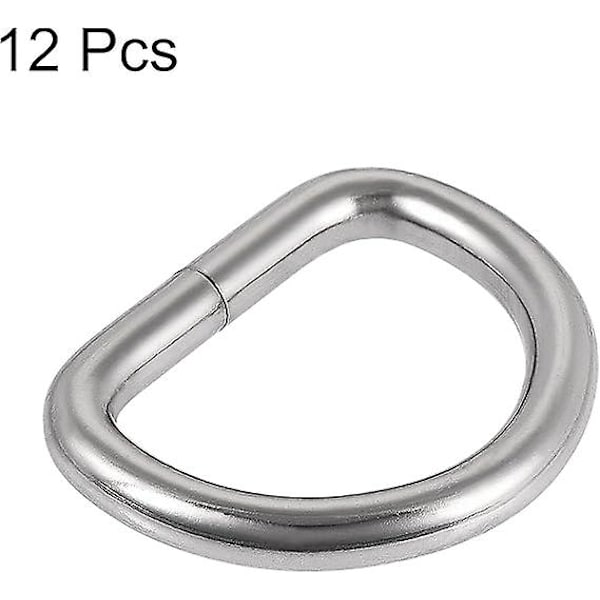 Metall D-ring, D-ringspenne for maskinvarevesker Belter Håndverk DIY-tilbehør, 2 stk