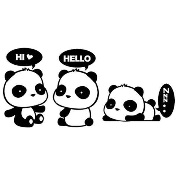 Väggdekal med djurmotiv, självhäftande, avtagbar, panda-motiv, för sovrummet
