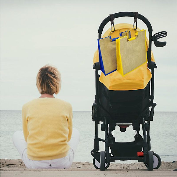 Krokar för barnvagnar krokar för barnvagnstillbehör för babyvagnar kardborrebandskrokar (2 stycken)