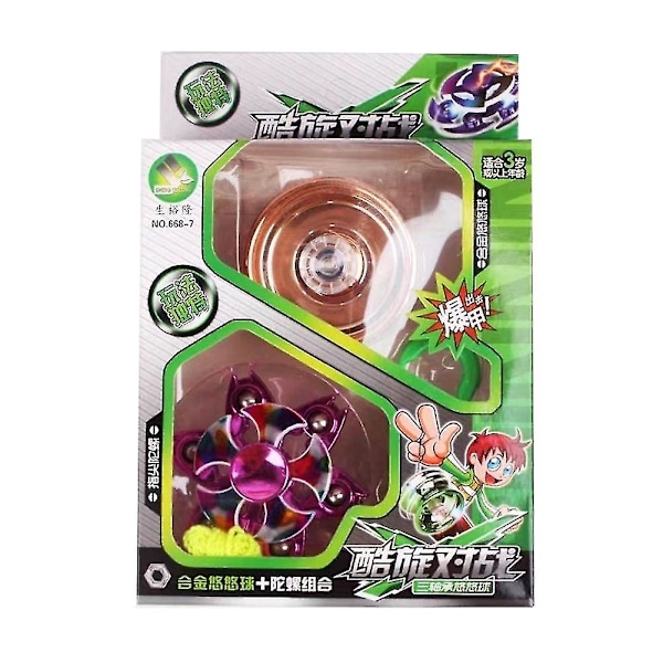 Yo-Yo-boll i aluminiumlegering, Yo-Yo Fidget Spinner-set, Leksak för barn, Födelsedagspresent för pojkar (röd)